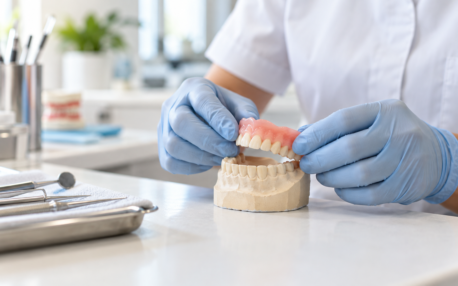 Denture adjustments